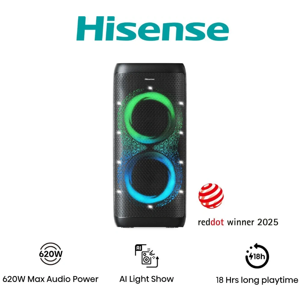 Hisense Party Thunder Big and Loud Party Speaker - Dual Mode